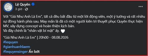 Lệ Quyên công khai "nhân vật bí mật" là Lâm Bảo Châu.