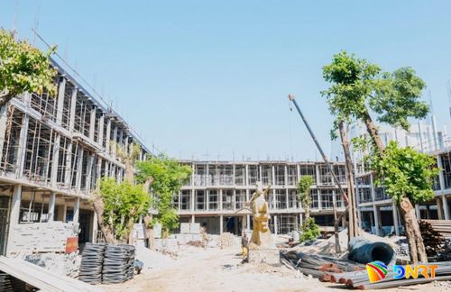 Trường Tiểu học Phù Đổng (cơ sở 1), phường Hải Châu cũng đang trong quá trình thi công, hoàn thiện. Ảnh: THU HÀ