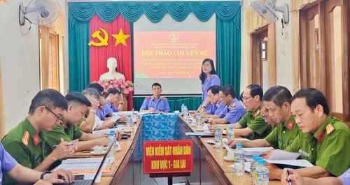  Viện Kiểm sát nhân dân khu vực 1 tổ chức hội thảo nâng cao chất lượng giải quyết án hình sự tại công an cấp xã. Ảnh: K.A 