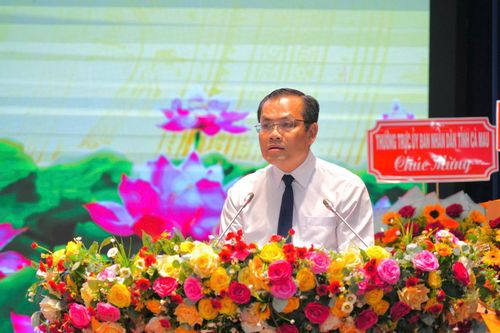 Phó Chủ tịch UBND tỉnh Cà Mau Ngô Vũ Thăng phát biểu tại hội thảo. Ảnh: Kiến Quốc