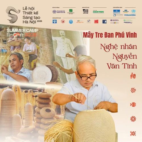 Nghệ nhân mây tre đan Phú Vinh (Ảnh BTC)