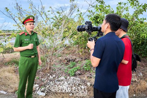 Video tuyên truyền do Công an xã Trí Phải phối hợp với các KOLs trên địa bàn thực hiện.