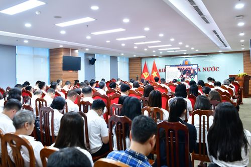 Các đại biểu dự Hội nghị tại điểm cầu Trụ sở Kiểm toán nhà nước. Ảnh: M. Thúy