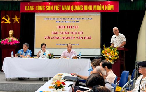 Hội thảo ghi nhận nhiều ý kiến tâm huyết của văn nghệ sĩ Thủ đô. Ảnh: Thụy Du