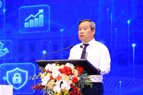  Chủ tịch UBND TP Hà Nội Vũ Đại Thắng phát biểu tại lễ ra mắt. Ảnh: LÊ HẢI 