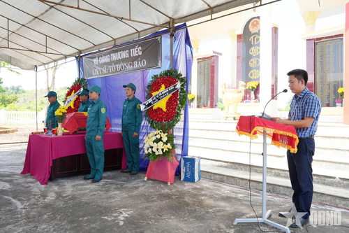 Trang trọng Lễ truy điệu liệt sĩ Tô Đồng Bảo.