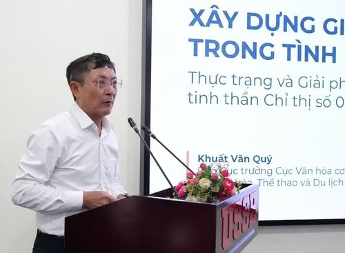 Ông Khuất Văn Quý - Phó Cục trưởng Cục Văn hóa cơ sở, Gia đình và Thư viện.