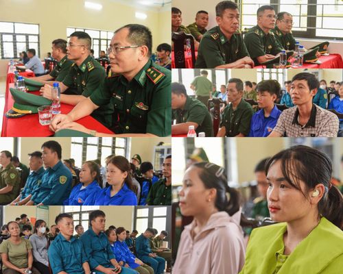 Người dân thôn Pò Hèn tham gia chương trình tuyên truyền, phổ biến pháp luật cho nhân dân khu vực biên giới.