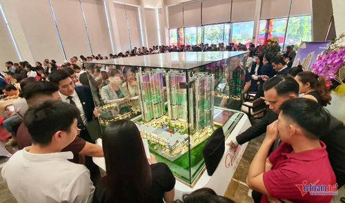 Khách hàng tìm hiểu dự án chung cư tại Bình Dương cũ, nay thuộc TPHCM. Ảnh: Anh Phương