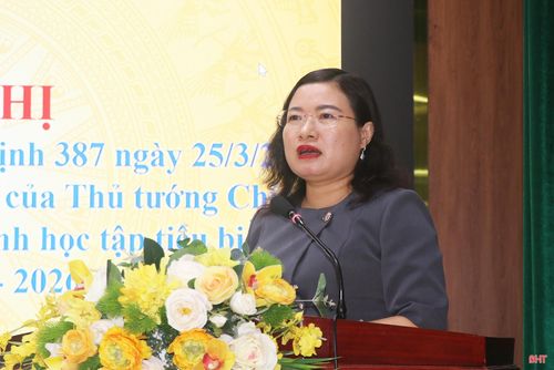 Phó Chủ tịch UBND tỉnh Nguyễn Thị Nguyệt phát biểu chỉ đạo tại hội nghị.