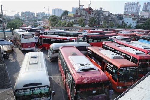 Bến xe Giáp Bát Hà Nội. Ảnh minh họa: TTXVN