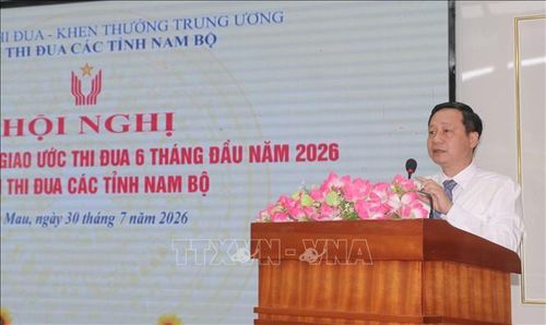 Ông Phạm Đức Toàn, Phó Ban Thi đua - Khen thưởng Trung ương - phát biểu chỉ đạo tại hội nghị.