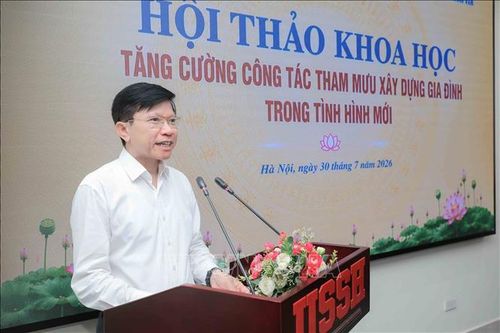 GS.TS Hoàng Anh Tuấn, Hiệu trưởng Trường Đại học Khoa học, Xã hội và Nhân văn (Đại học Quốc gia Hà Nội) phát biểu. Ảnh: Phan Phương/TTXVN