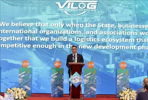 Ông Đào Trọng Khoa, Chủ tịch Hiệp hội Doanh nghiệp Dịch vụ Logistics Việt Nam (VLA), phát biểu khai mạc VILOG 2026.