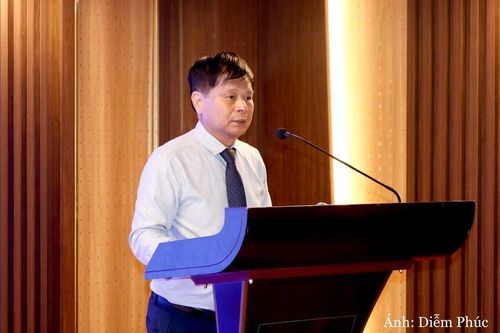 Ông Trần Trọng Dũng, Phó Chủ tịch Hội Nhà báo Việt Nam phát biểu khai mạc hội thảo. 