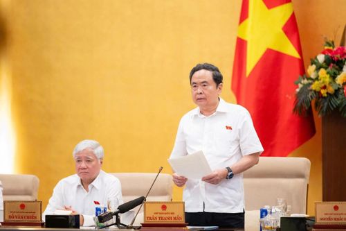 Chủ tịch Quốc hội Trần Thanh Mẫn phát biểu bế mạc Phiên họp. Ảnh: Cổng thông tin điện tử Quốc hội.