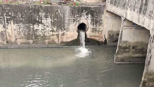 Nước sinh hoạt chưa qua xử lý đổ thẳng xuống kênh rạch là một trong những nguyên nhân gây ô nhiễm.