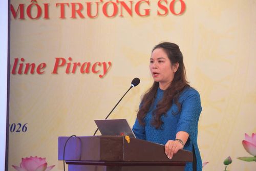 Phó Cục trưởng Cục Bản quyền tác giả Việt Nam Phạm Thị Kim Oanh thông tin về tình hình thực thi bản quyền tại Việt Nam.