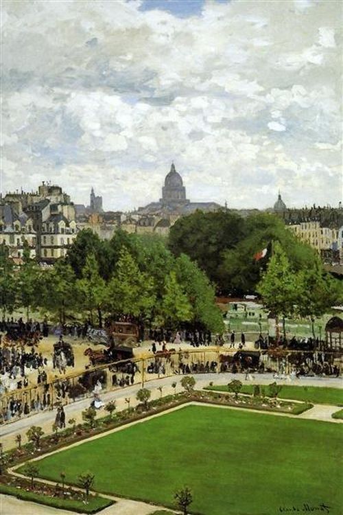 Bức tranh Khu vườn công chúa ở Louvre được họa sĩ Claude Monet vẽ năm 1867. Ảnh: wikiart.