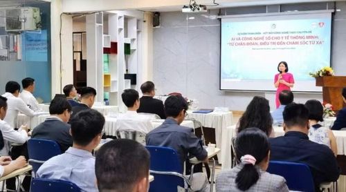 Quang cảnh chương trình trình diễn, kết nối công nghệ.