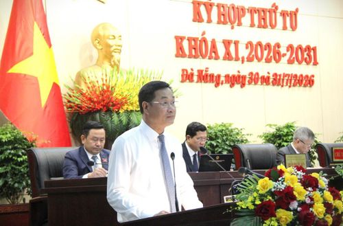 Bí thư Thành ủy Đà Nẵng Lê Ngọc Quang phát biểu chỉ đạo kỳ họp.