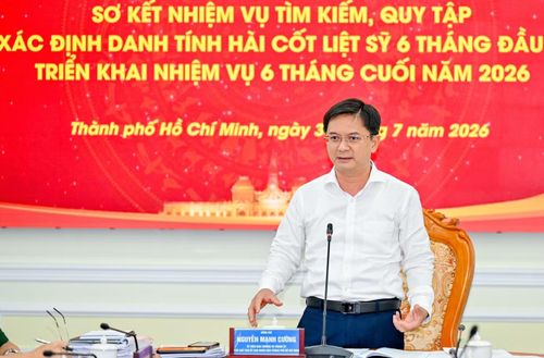 Phó Chủ tịch UBND TPHCM Nguyễn Mạnh Cường phát biểu chỉ đạo. Ảnh: Mạnh Thắng