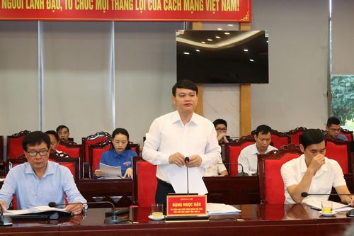 Ông Đặng Ngọc Hậu - Phó Chủ tịch UBND tỉnh Sơn La, phát biểu tại buổi làm việc