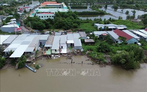 Hiện trường vụ sạt lở tại bờ sông Gành Hào ngày 29/7/2026.