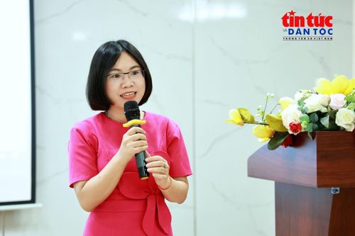Bà Đặng Thị Luận, Giám đốc Trung tâm Đổi mới sáng tạo TP Hồ Chí Minh phát biểu tại sự kiện.