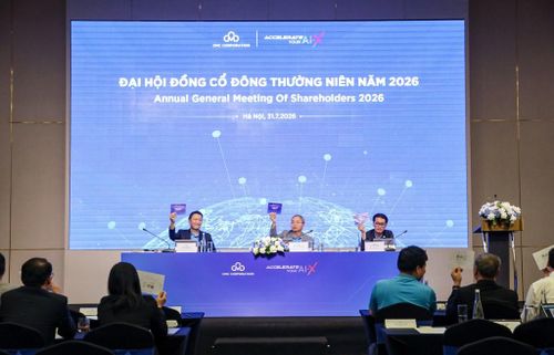 Đại hội biểu quyết thông qua các tờ trình và định hướng chiến lược phát triển của CMC giai đoạn 2026 - 2030. Ảnh: CMC