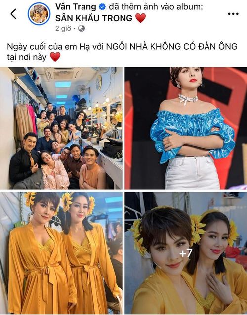 Diễn viên Vân Trang chia sẻ hình ảnh bên trong hậu trường kèm lời tạm biệt cho vai Hạ trong Ngôi nhà không có đàn ông. Ảnh: FBNV