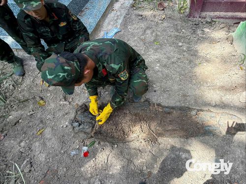 Hài cốt liệt sĩ được tìm thấy.