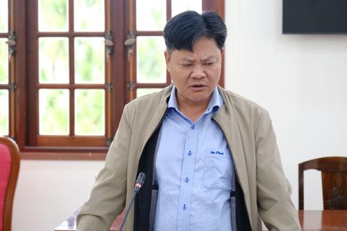 Ông Vũ Xuân Quỳnh, Phó Giám đốc Sở Nông nghiệp và Môi trường phát biểu tại buổi làm việc