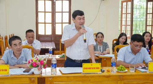 Đại diện lãnh đạo Sở Nông nghiệp và Môi trường phát biểu tại buổi làm việc - Ảnh: N.H