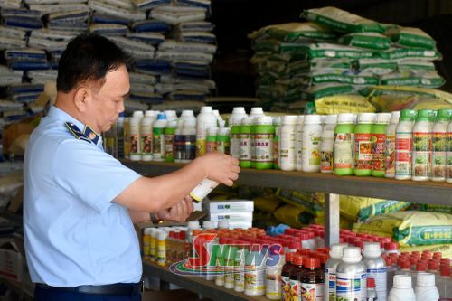 Cán bộ Đội QLTT số 6 kiểm tra thị trường khu vực quản lý.