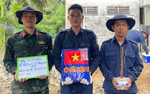 Hài cốt liệt sĩ được cất bốc tại ấp Thới An A (cũ), nay là ấp Thới Hưng, xã Phong Điền.