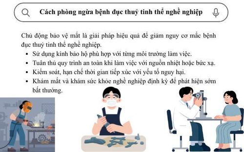 Cách phòng ngừa bệnh đục thủy tinh thể nghề nghiệp. (Ảnh Thành Long)