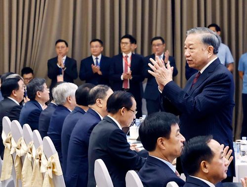 Tổng Bí thư, Chủ tịch nước Tô Lâm và các đại biểu tham dự Hội nghị. Ảnh: Thống Nhất – TTXVN