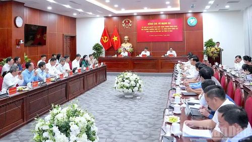 Quang cảnh buổi làm việc của Bộ Y tế tại Cà Mau.