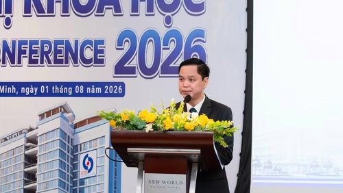 Phó Giáo sư, Tiến sĩ, bác sĩ Nguyễn Hoàng Hải, Giám đốc Bệnh viện Nhân dân Gia Định phát biểu.