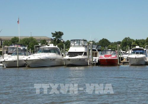 Bến thuyền trên sông Potomac, góp phần tạo nên không gian sinh hoạt, giải trí và du lịch ven sông tại Washington, D.C. Ảnh: Ngọc Quang - PV TTXVN tại Mỹ