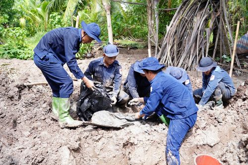 Mùa khô 2025 – 2026, Đội K90 quy tập 116 hài cốt liệt sĩ trên địa bàn tỉnh Vĩnh Long. Ảnh: Đội K90 cung cấp
