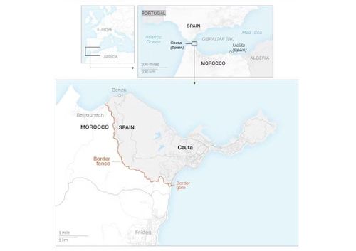 Vị trí thành phố Ceuta. Đồ họa: CNN