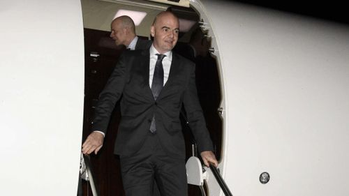  Ông Gianni Infantino sử dụng máy bay riêng do Qatar Airways bố trí xuyên suốt giải đấu. Ảnh: Mozzart Sport Kenya. 