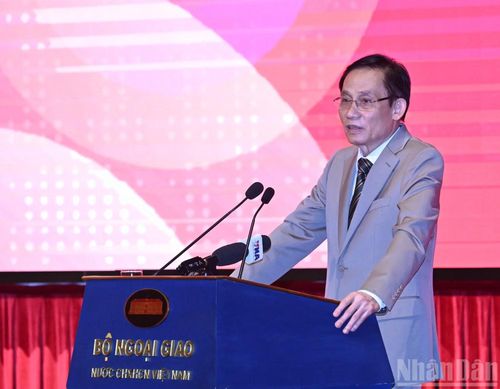 Ủy viên Bộ Chính trị, Bộ trưởng Ngoại giao Lê Hoài Trung phát biểu chỉ đạo và định hướng hội nghị.