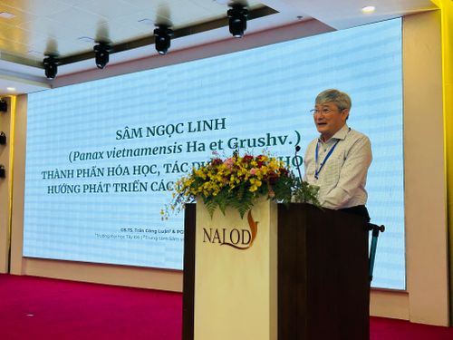  GS.TS Trần Công Luận, Hiệu trưởng Trường Đại học Tây Đô, chia sẻ tại hội thảo 