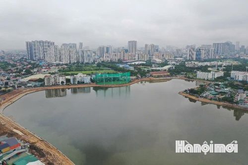 Dự án hồ điều hòa Phú Đô. Ảnh: Phạm Hùng