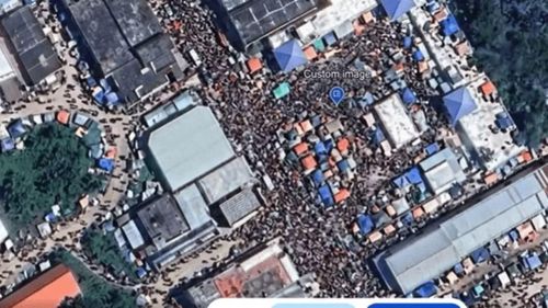 Hình ảnh AI tạo trên nền Google Earth có thể bị hiểu nhầm là dữ liệu vệ tinh thực khi được chia sẻ dưới dạng ảnh chụp màn hình.