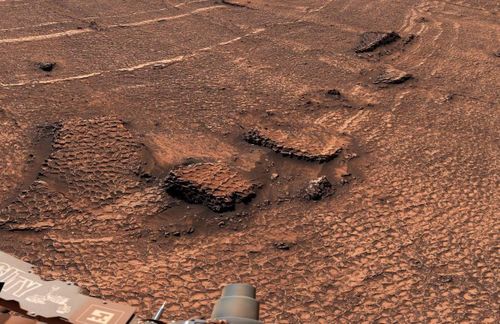 Hình ảnh cận cảnh các vết nứt hình đa giác được phát hiện bởi tàu thám hiểm Curiosity của NASA trên sao Hỏa. Ảnh: NASA/JPL-Caltech/MSSS