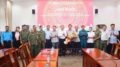 UBND phường Bình Phước ra mắt Mô hình tự phòng, tự quản về an ninh trật tự các khu phố Tân Đồng, Tân Xuân 1, Tân Xuân 2.
